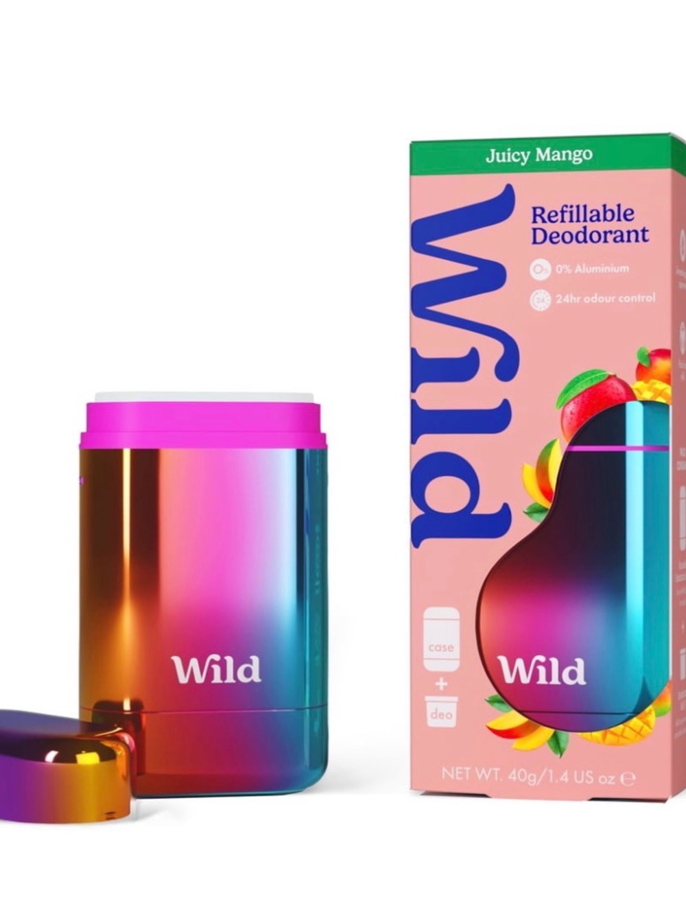 Juicy Mango Refillable Deodorant - Iridescent Multi